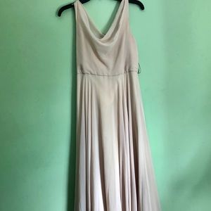 Jenny Yoo collection beige bridesmaid dress